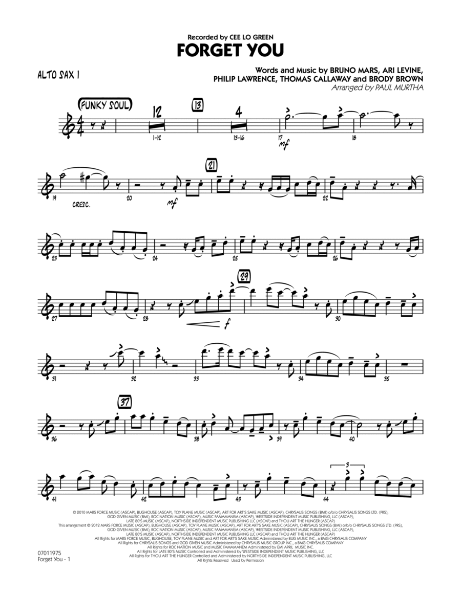 豪華で新しい Forget Ensemble Jazz - Murtha Paul by 1 Sax Alto - You 管楽器・吹奏楽器