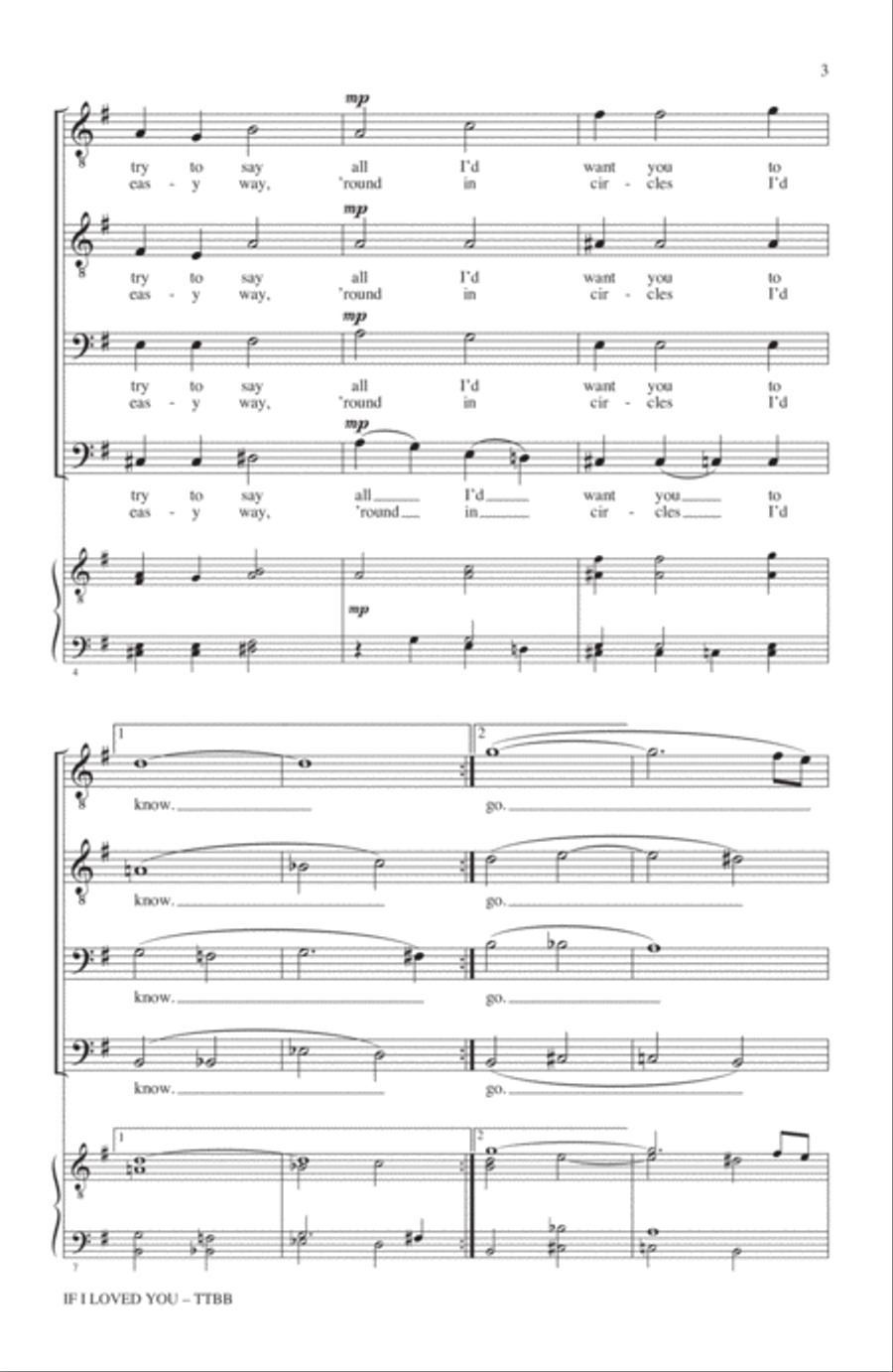 If I Loved You If I Loved You TTBB scores gallery preview page 2