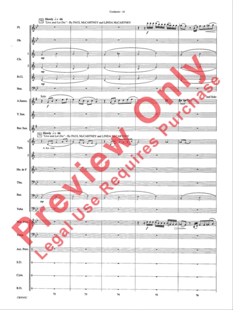 James Bond Returns Concert Band scores gallery preview page 19