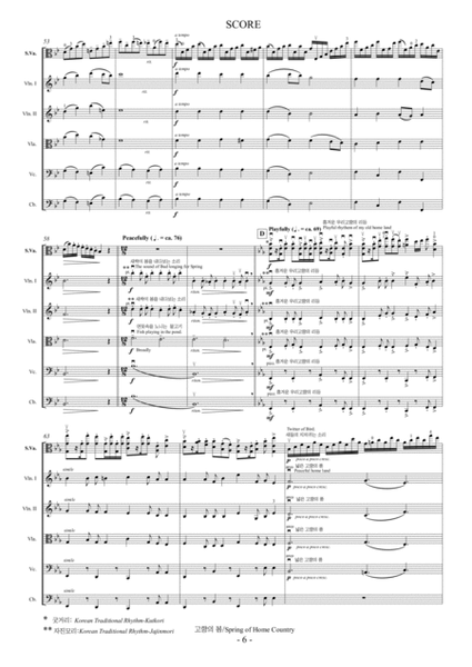 "Spring of Home Country" for Viola and Strings.