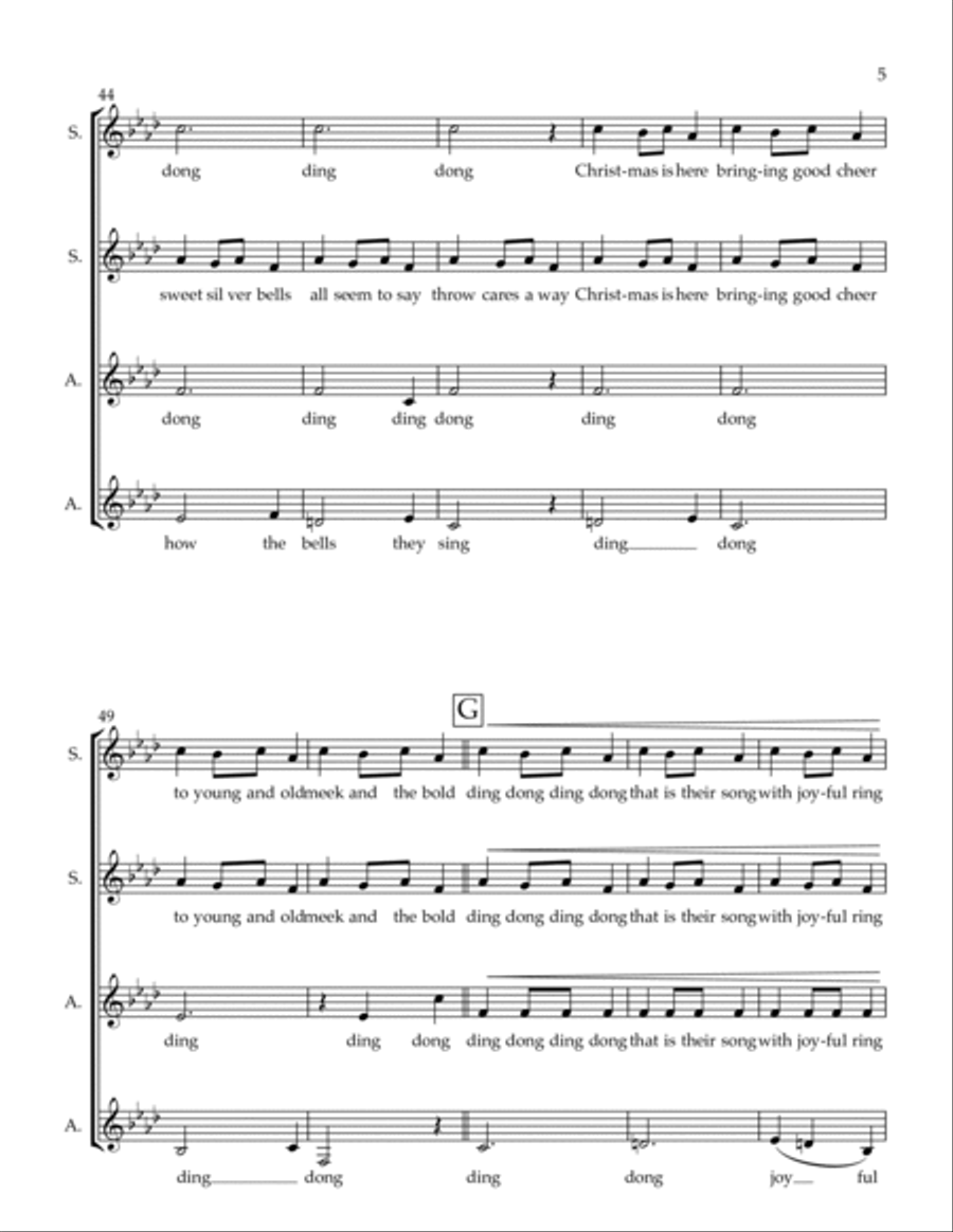 Carol Of The Bells Carol Of The Bells SSAA scores gallery preview page 5
