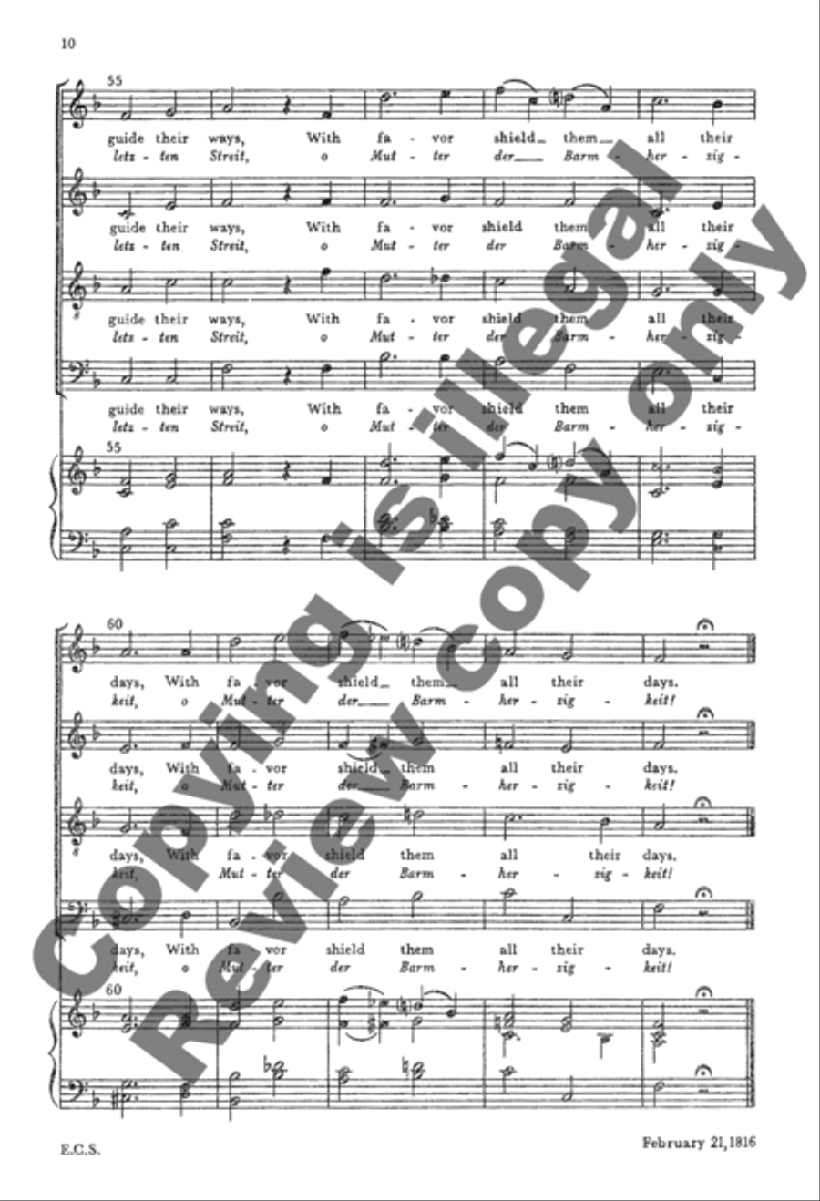 O hear me when I call on Thee (Sei Mutter der Barmherzigkeit) 4-Part scores gallery preview page 17