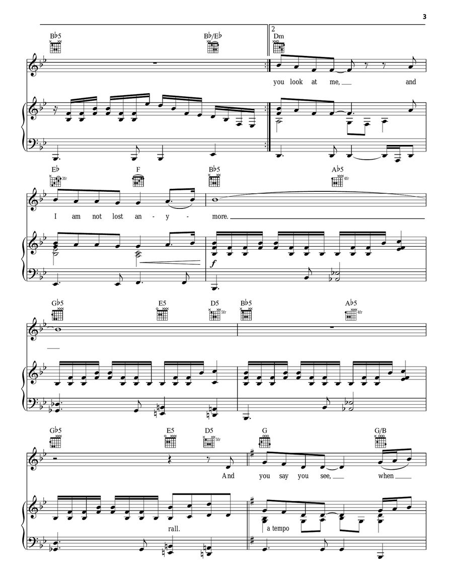 Then You Look At Me Piano, Vocal, Guitar scores gallery preview page 3