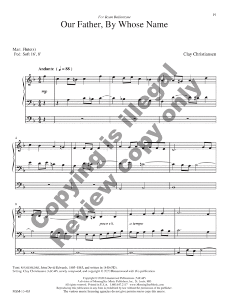 Arise and Shine Organ scores gallery preview page 8