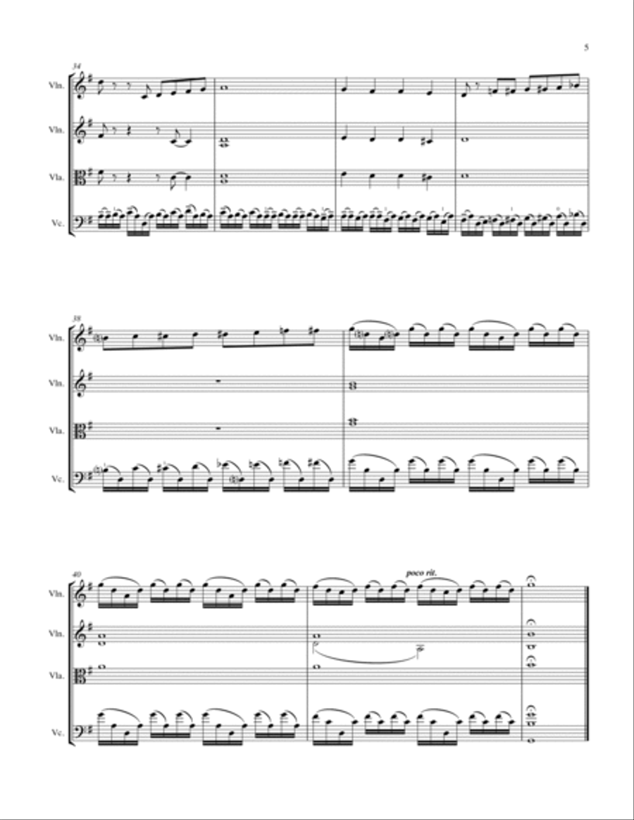 PRELUDE FROM CELLO SUITE NO. 1 by Bach String Trio, Intermediate Level for 2 violins and cello or vi Cello scores gallery preview page 6