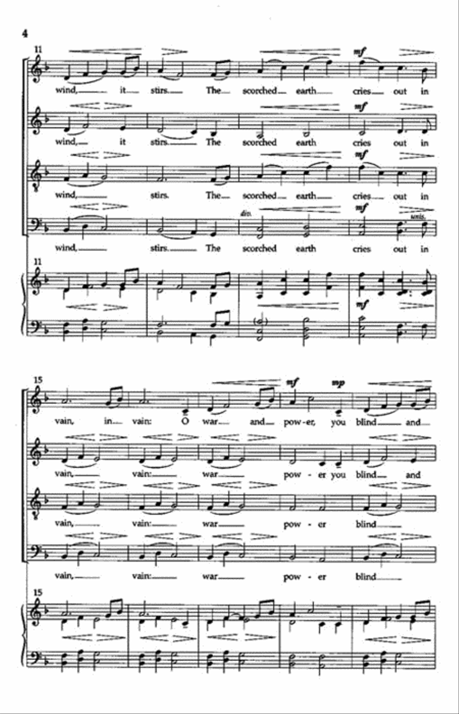 Earth Song 4-Part scores gallery preview page 4