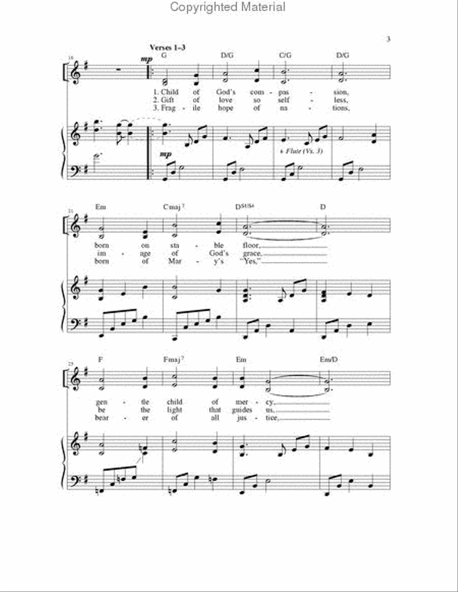 Child of God's Compassion 4-Part scores gallery preview page 3