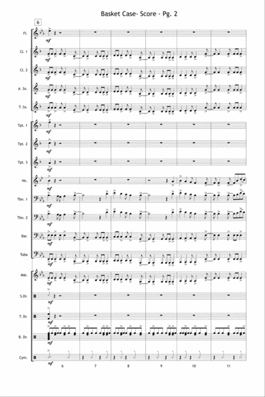 Basket Case Marching Band scores gallery preview page 3