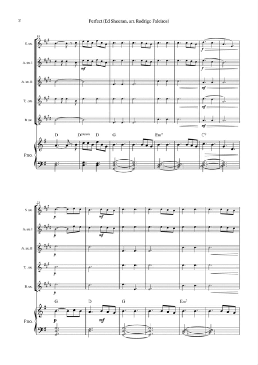 Perfect Tenor Saxophone scores gallery preview page 2
