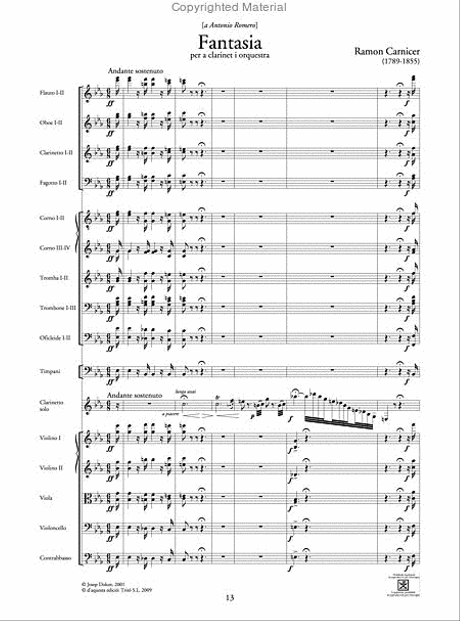 Fantasía para clarinete