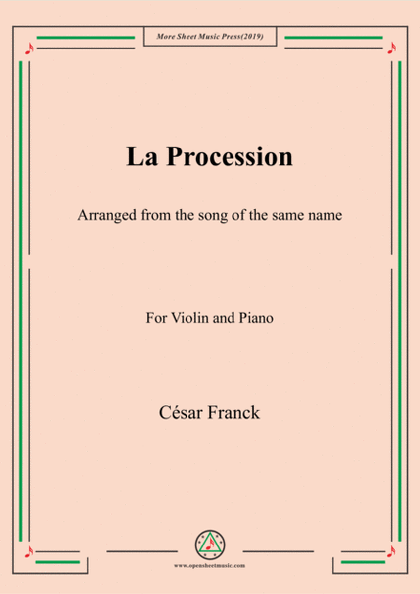 Franck-La procession,for Violin and Piano image number null