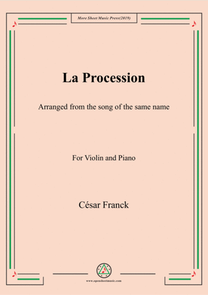 Franck-La procession,for Violin and Piano