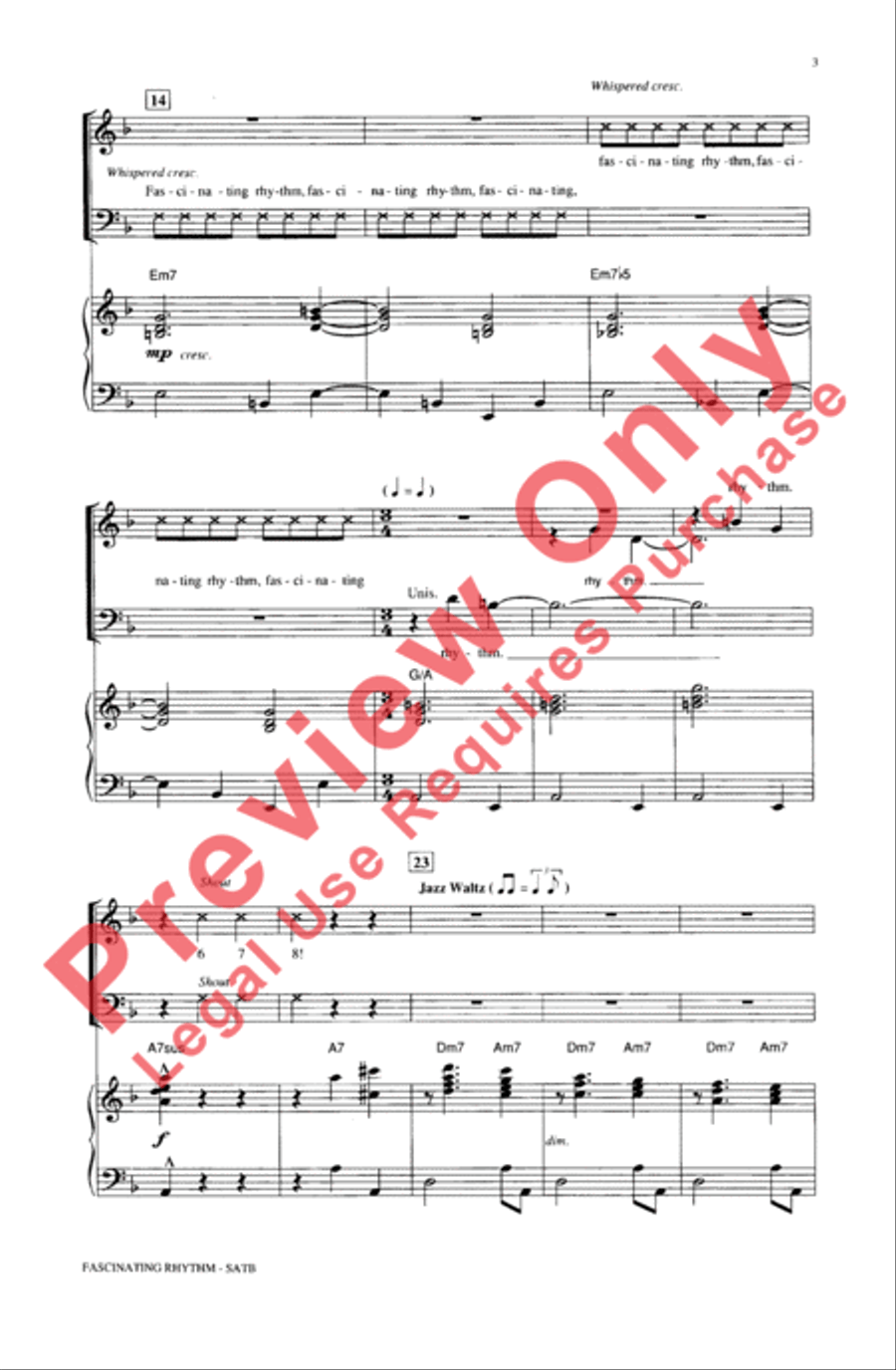 Fascinating Rhythm 4-Part scores gallery preview page 3