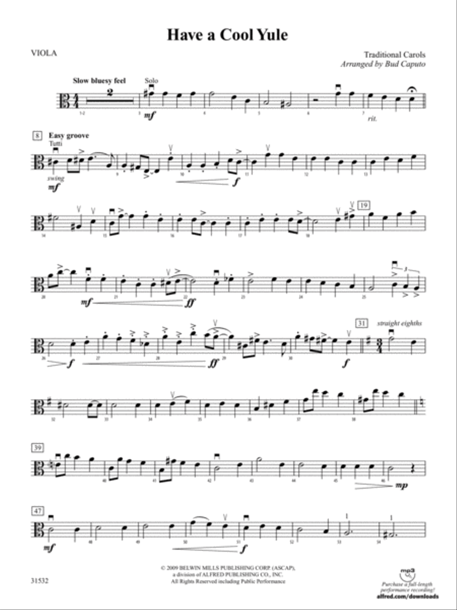 Have a Cool Yule: Viola String Orchestra scores gallery preview page 1