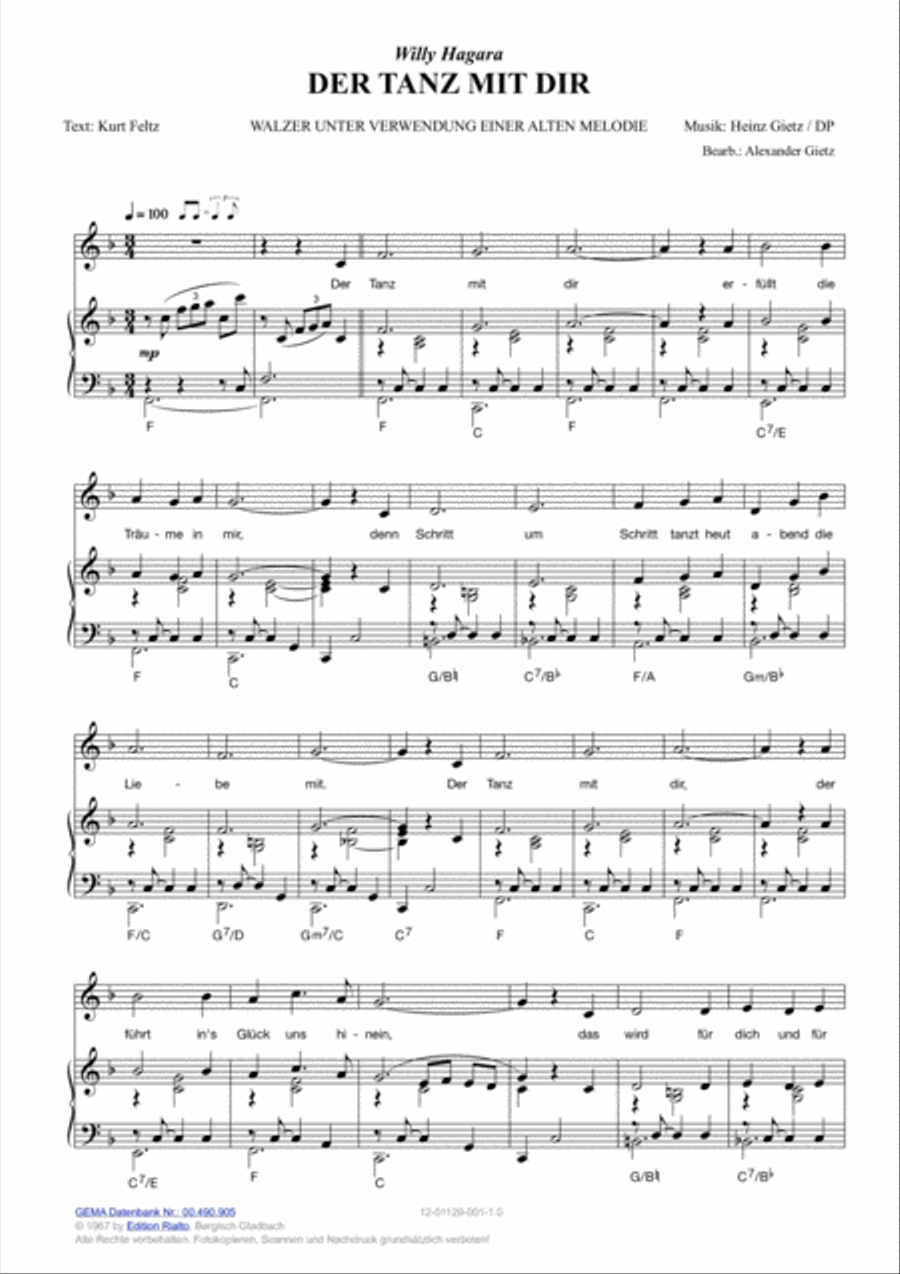 Der Tanz mit dir Der Tanz mit dir Voice scores gallery preview page 2