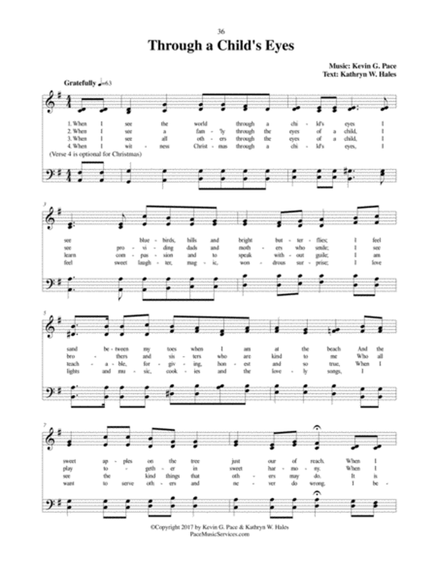 Through a Child's Eyes - an original hymn for SATB voices image number null