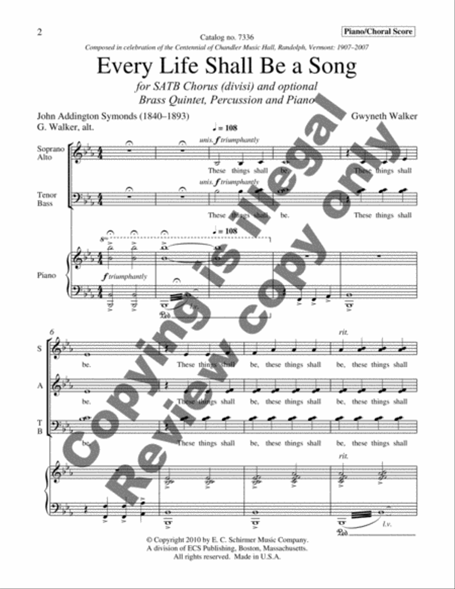 Every Life Shall Be a Song Divisi scores gallery preview page 8