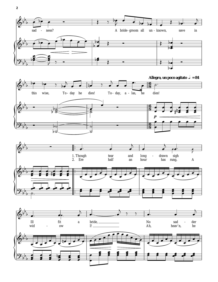 'Tis Done! I Am A Bride Piano Solo scores gallery preview page 2