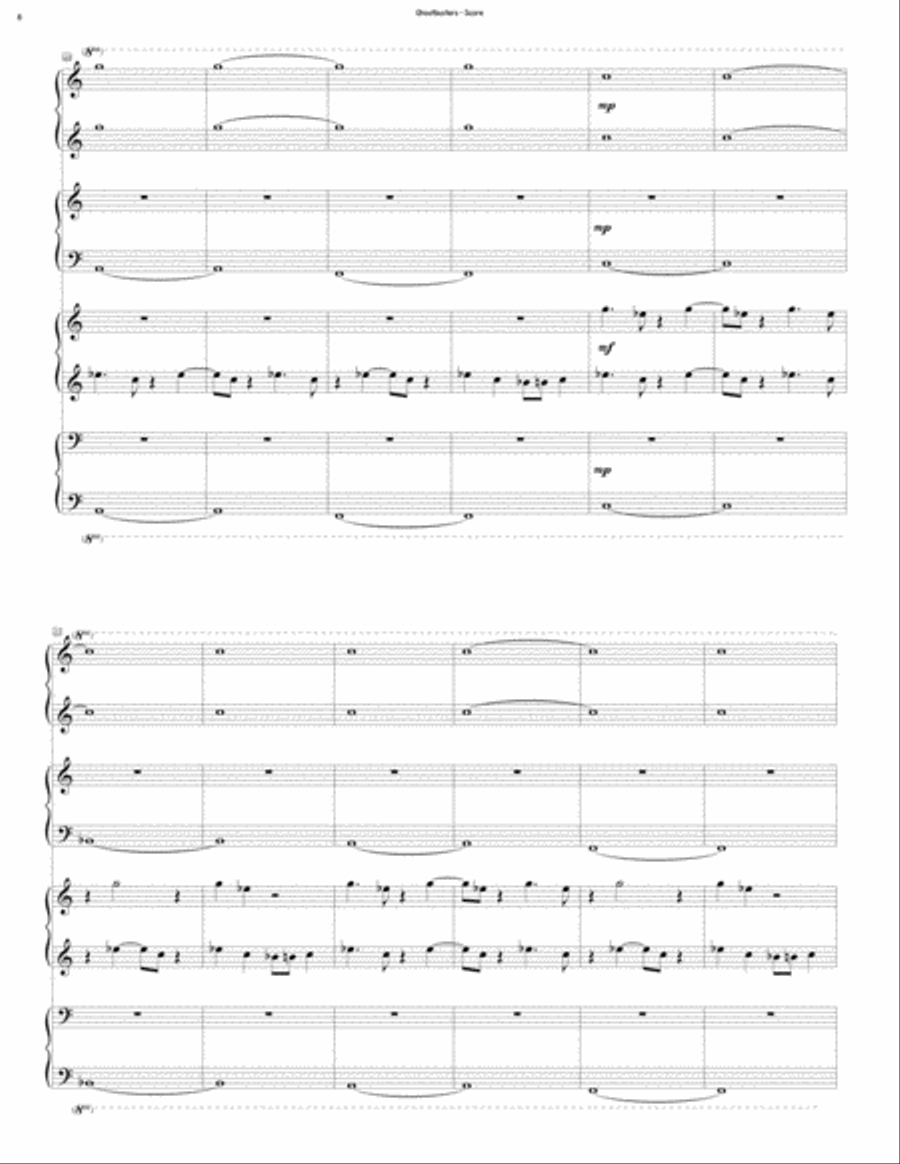 Ghostbusters Ghostbusters 2 Pianos, 4-Hands scores gallery preview page 6