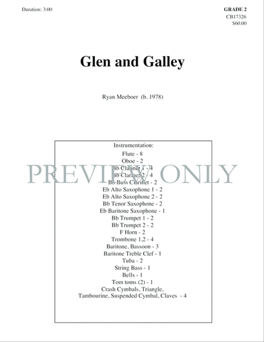 Glen and Galley Concert Band scores gallery preview page 2