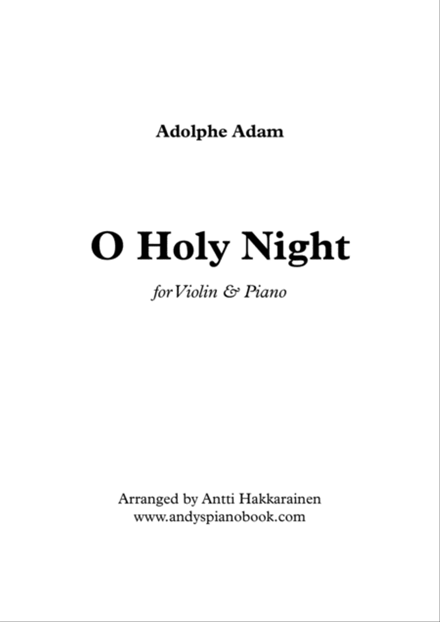 O Holy Night - Violin & Piano Violin Solo scores gallery preview page 1