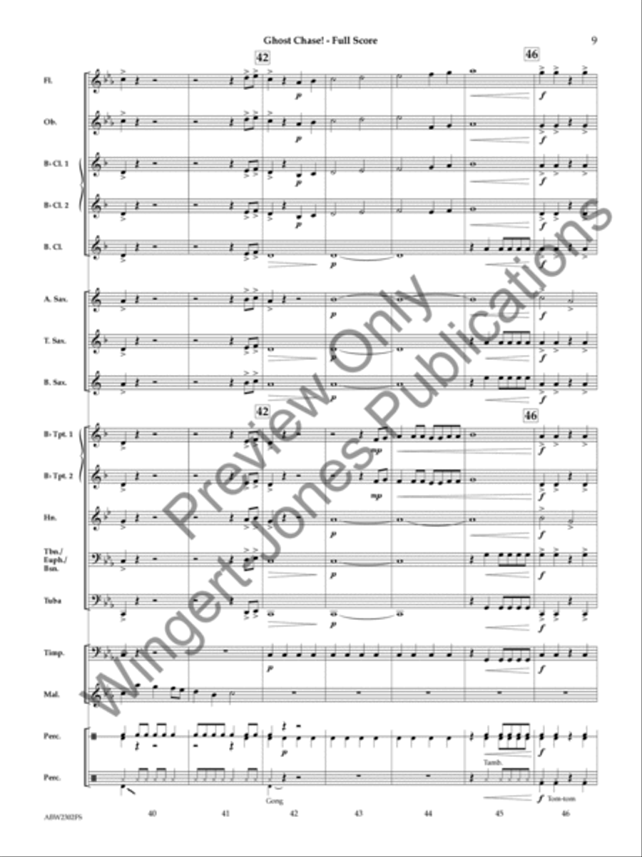Ghost Chase! Concert Band scores gallery preview page 10