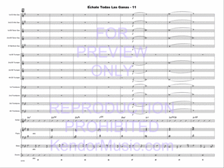 Echale Todas Las Ganas (Give It All You Got) Jazz Ensemble scores gallery preview page 41