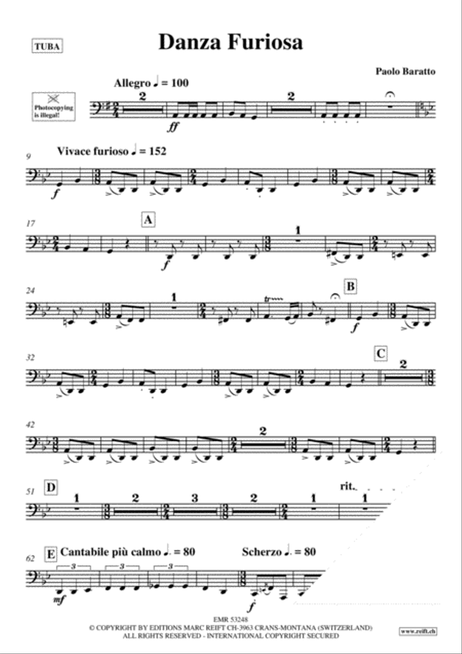 Danza Furiosa Tuba scores gallery preview page 3