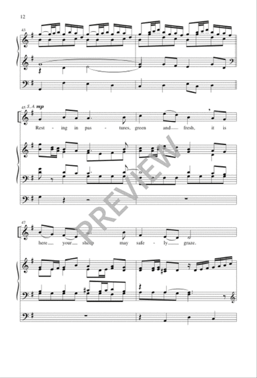 Sheep May Safely Graze 4-Part scores gallery preview page 13
