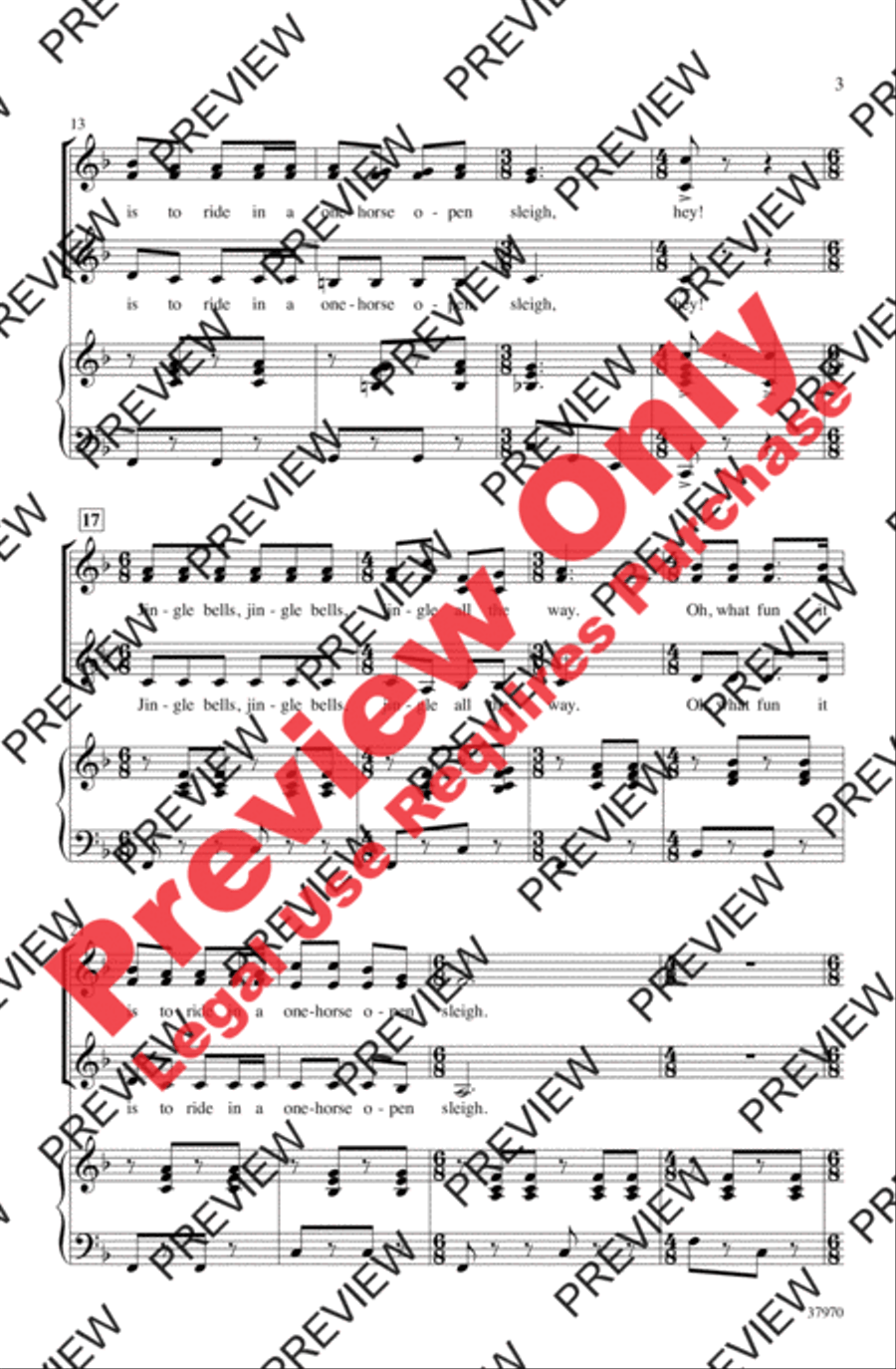 Jingle Bells (Sort Of) Women's Choir scores gallery preview page 3