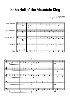 In the Hall of the Mountain King - Brass Quintet with Chord Notations