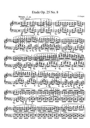 Chopin Etude Op. 25 No. 8 in Db Major