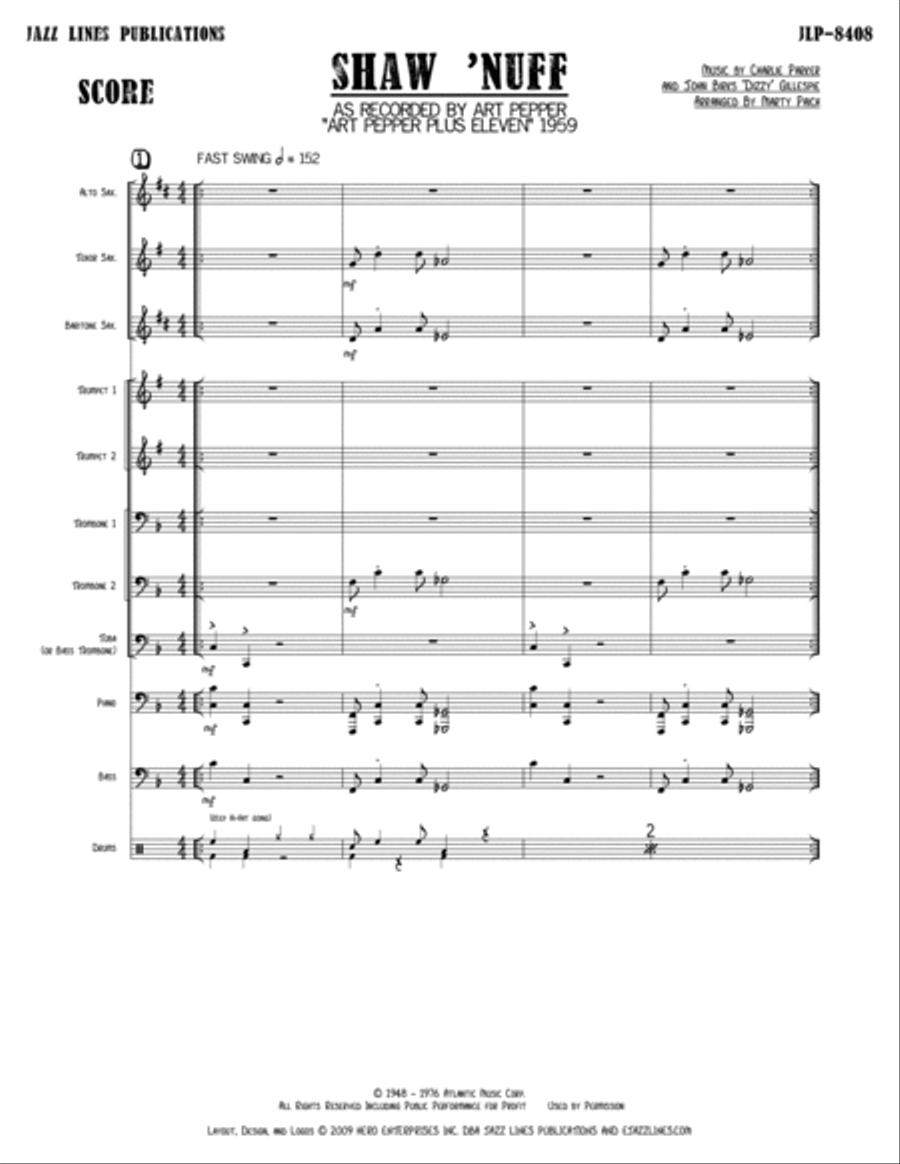 Shaw 'Nuff Shaw 'Nuff Big Band scores gallery preview page 3