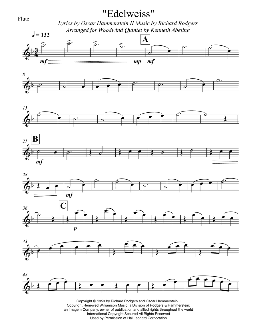 Edelweiss Woodwind Quintet scores gallery preview page 6