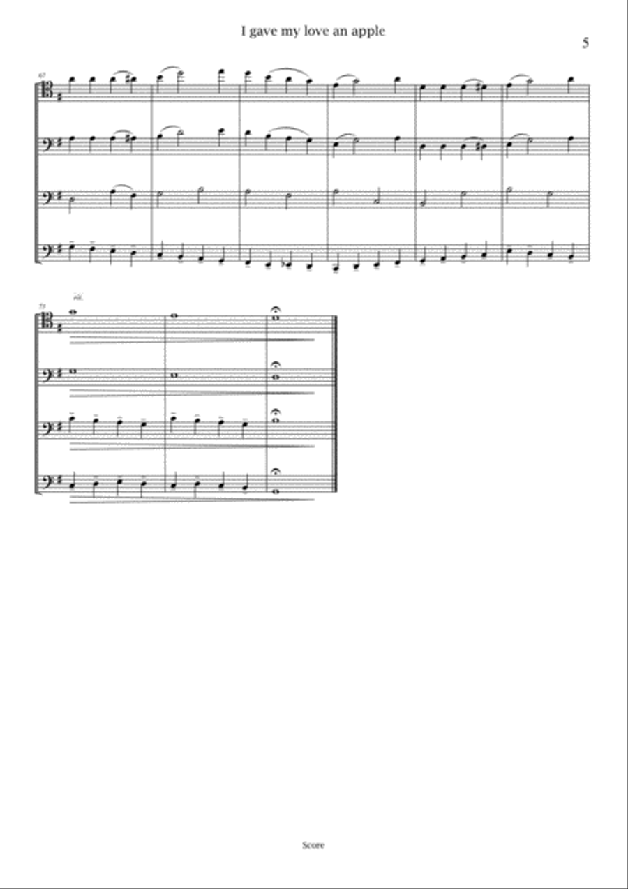 I Gave My Love an Apple Small Ensemble scores gallery preview page 5