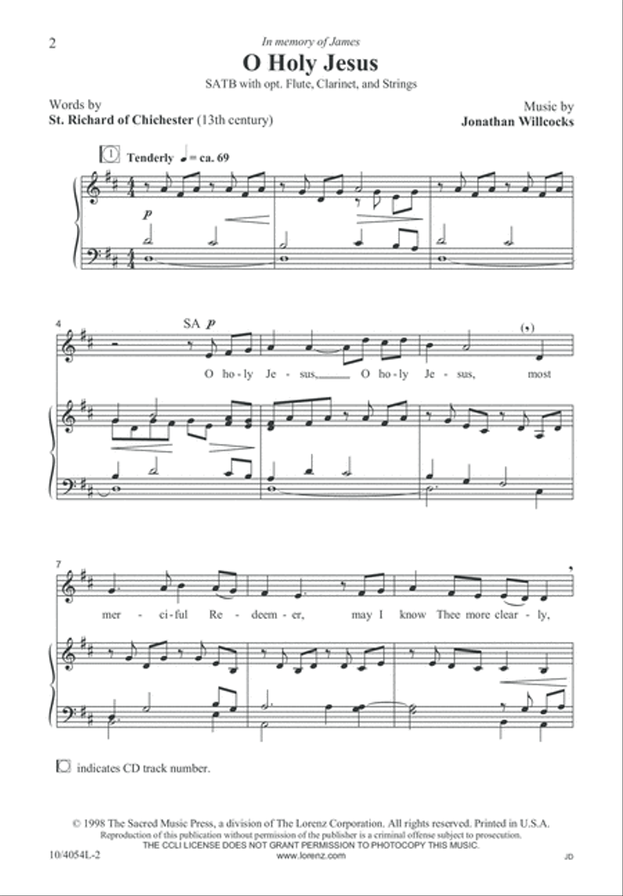 O Holy Jesus O Holy Jesus 4-Part scores gallery preview page 3