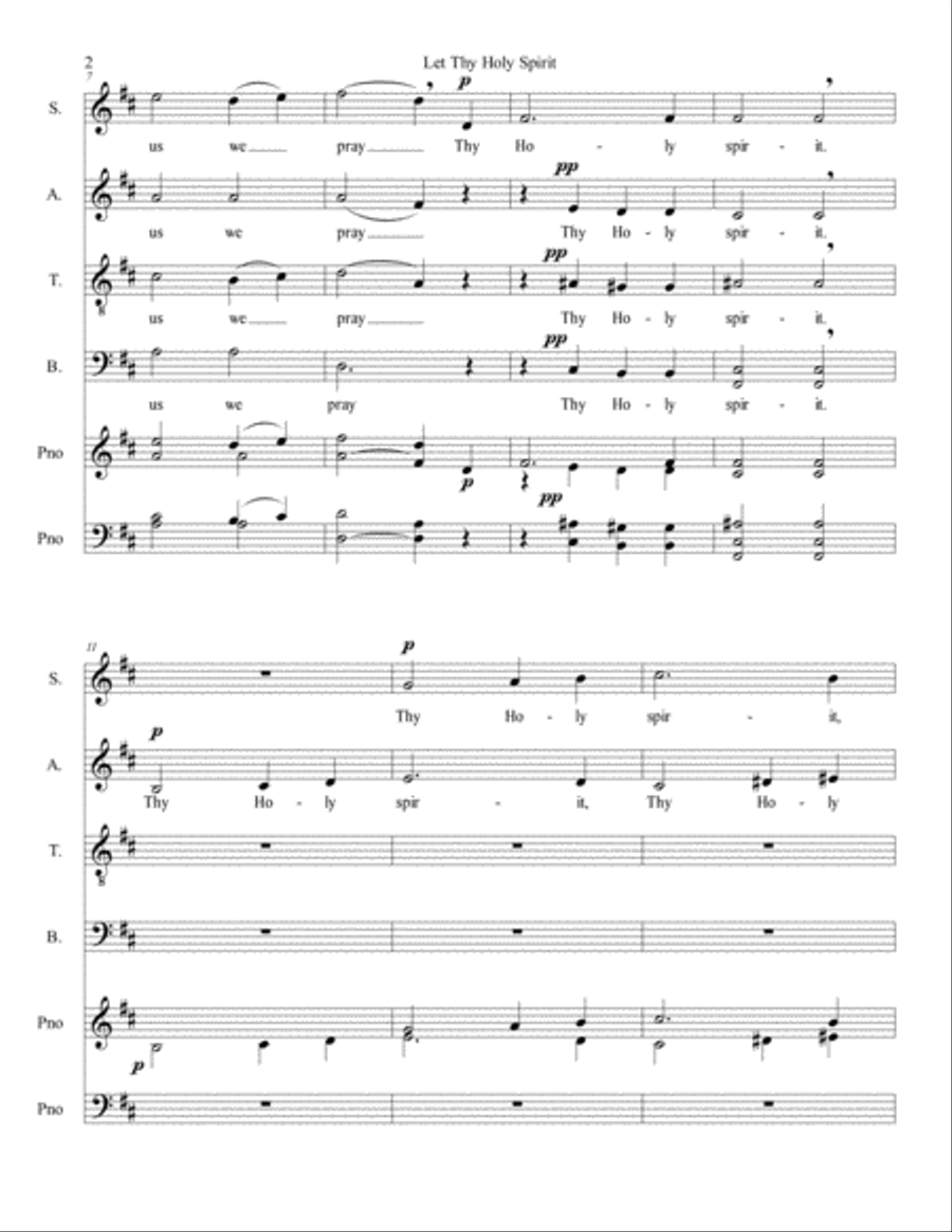 Let Thy Holy Spirit (SATB) 4-Part scores gallery preview page 2
