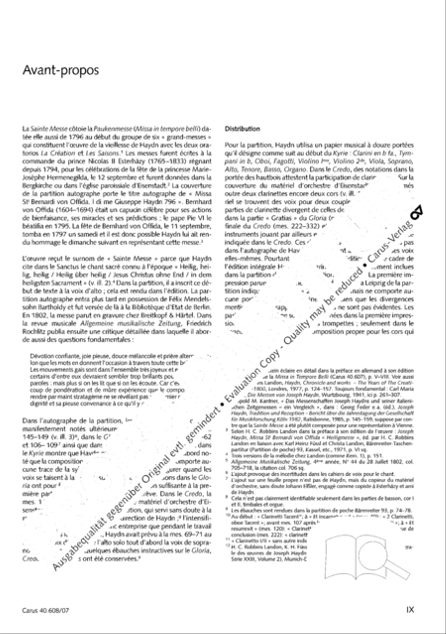 Missa Sancti Bernardi von Offida in B 4-Part scores gallery preview page 10
