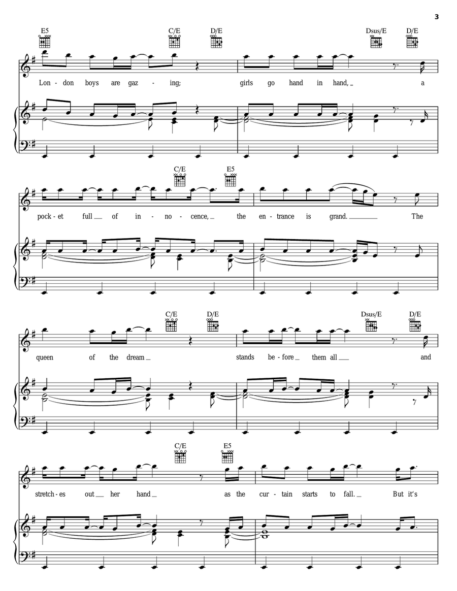 Too Late For Love Too Late For Love Piano, Vocal, Guitar scores gallery preview page 3