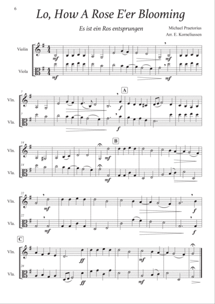 The Christmas Duet Book - 20 Christmas Carols For Violin and Viola String Duet scores gallery preview page 6