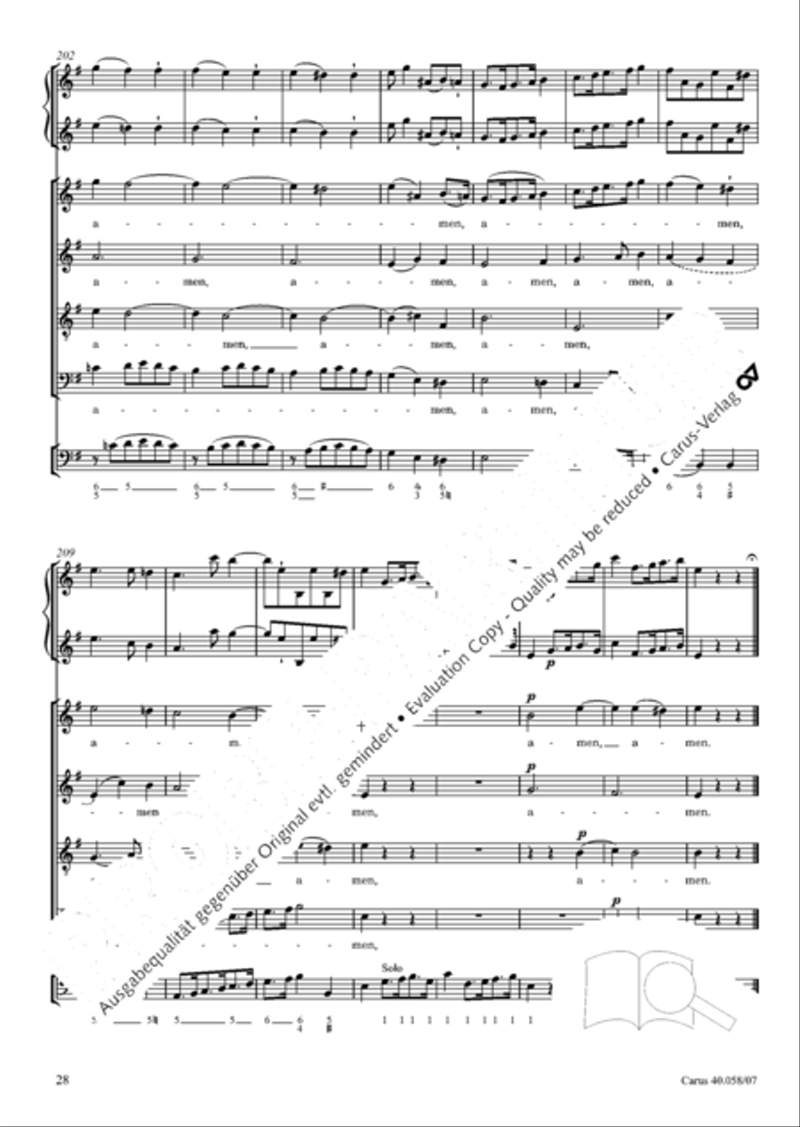 Vesperae solennes de Dominica 4-Part scores gallery preview page 33