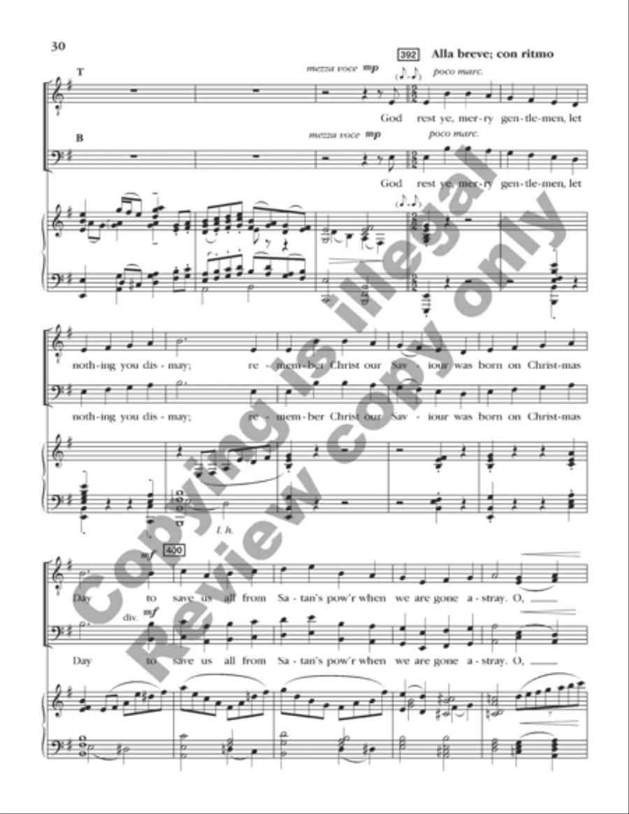 A Feast of Carols (Choral Score) 4-Part scores gallery preview page 24