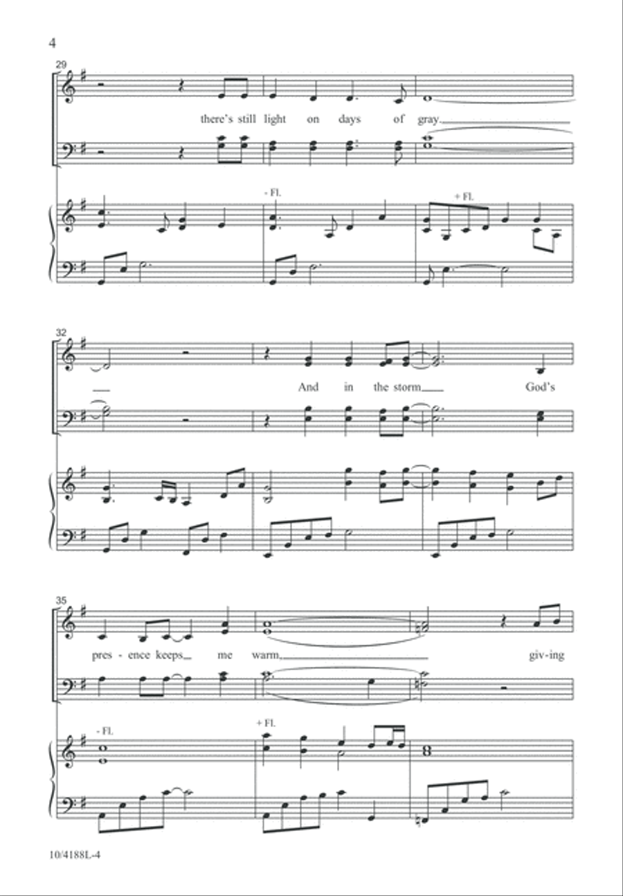 Hiding in the Shadow of God 4-Part scores gallery preview page 5
