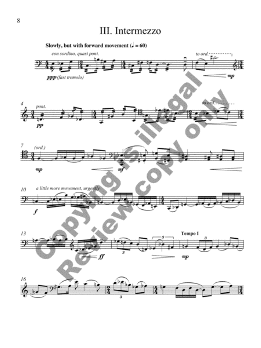 Four Impressions Four Impressions Cello Solo scores gallery preview page 15