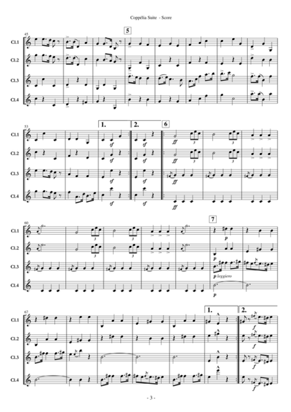 Coppelia Suite for Clarinet Quartet image number null