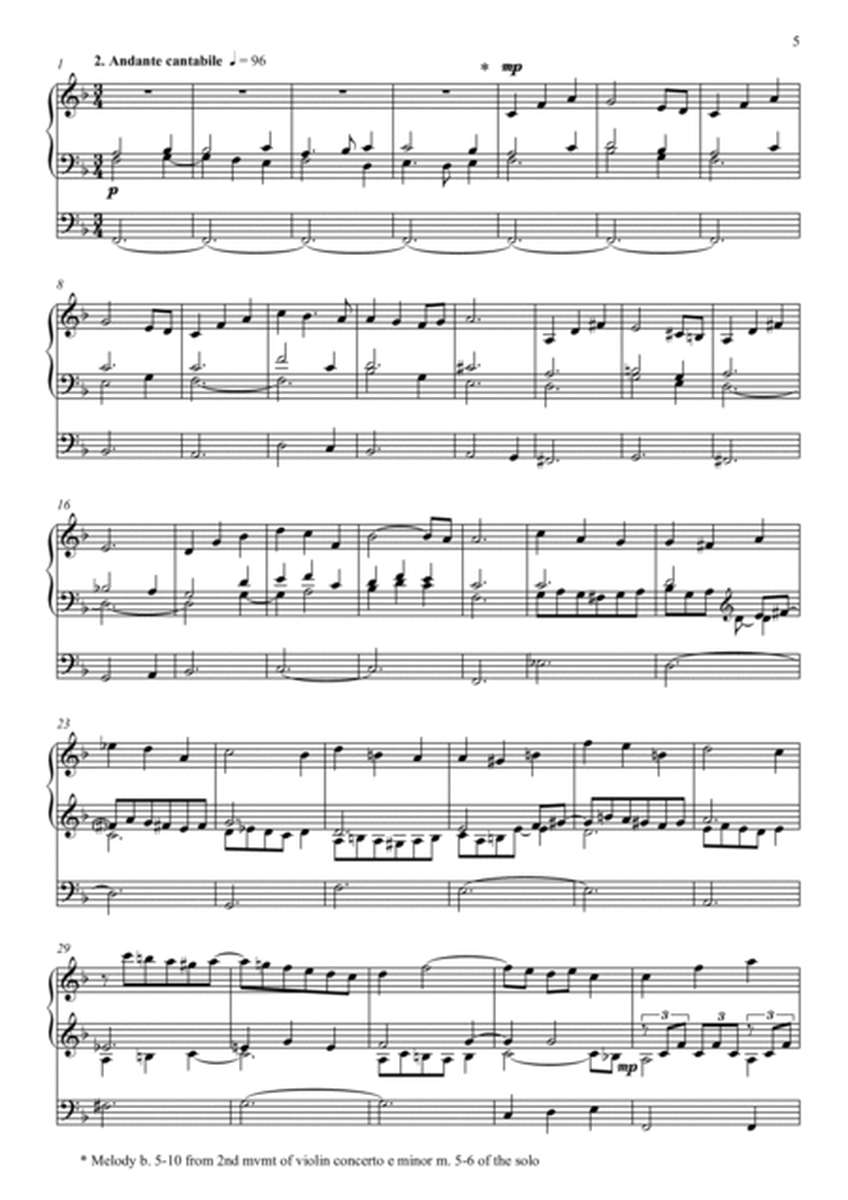 Suite "Hommage à Mendelssohn" for organ