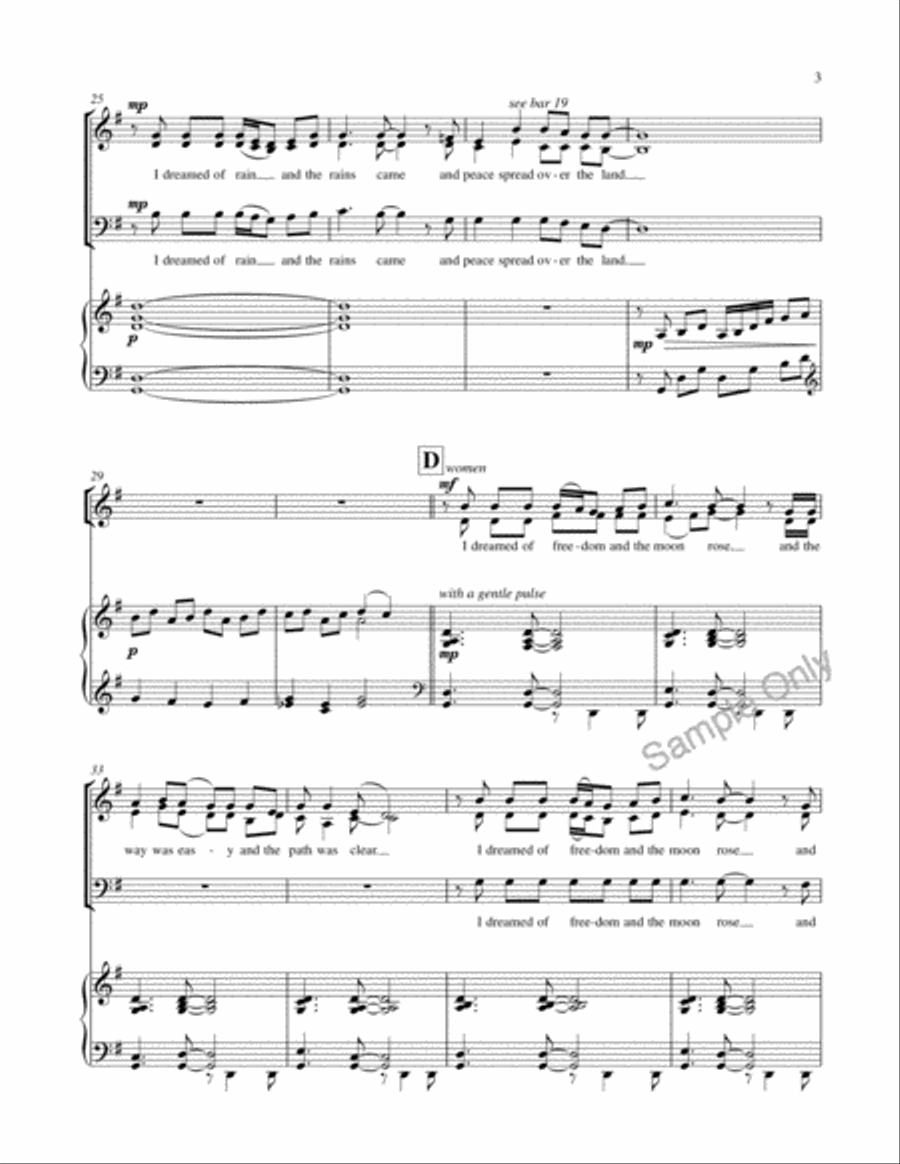 I Dreamed Of Rain I Dreamed Of Rain 3-Part scores gallery preview page 5