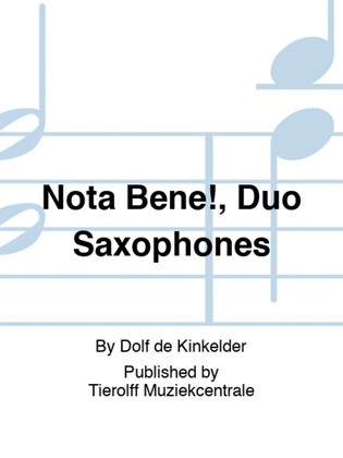 Nota Bene!, Duo Saxophones