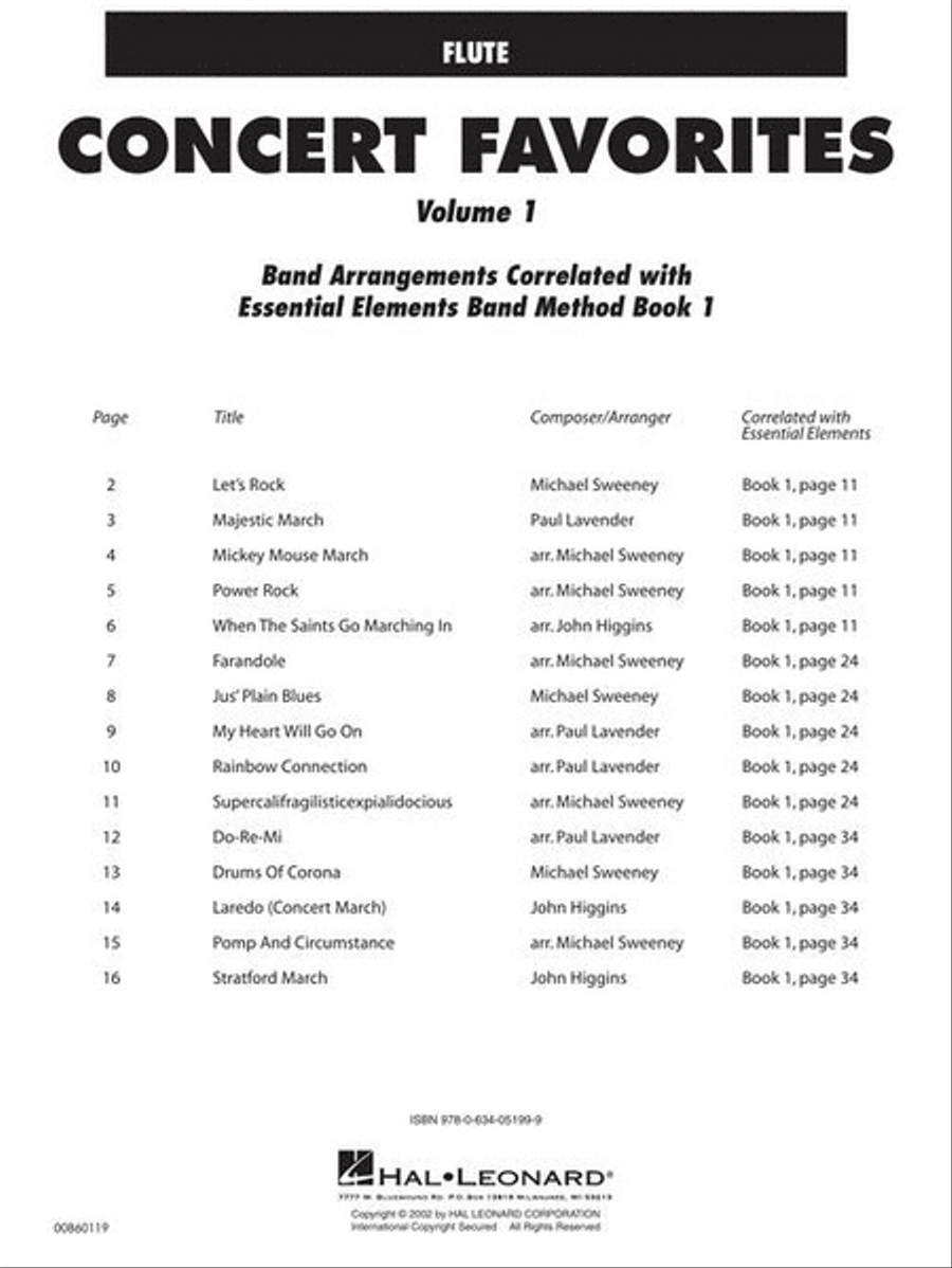 Concert Favorites Vol. 1 – Flute Concert Band Methods scores gallery preview page 3
