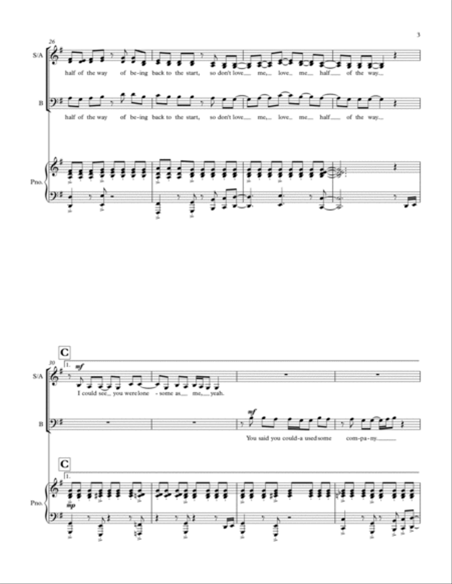 Half Of The Way 3-Part scores gallery preview page 3